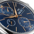 Portofino Chronograph Gold Accents 42mm - Blue on Leather Strap