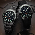 Ocean Star 600 Chronometer DLC - Black on Bracelet w/ Additional Rubber Strap