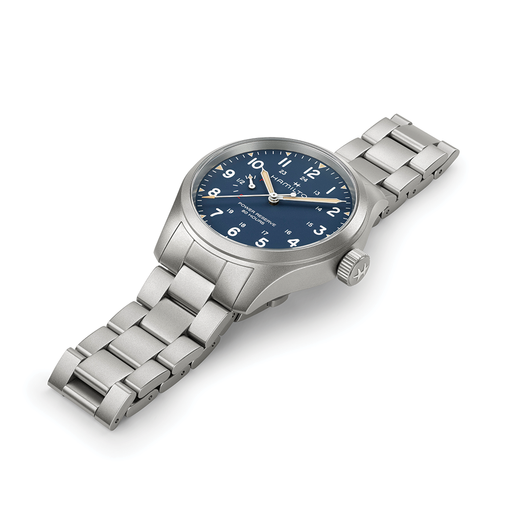 Khaki Field Power Reserve Mechanical 40mm - Blue on Bracelet