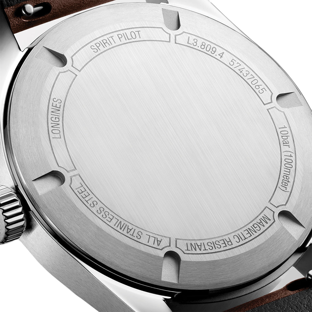 Spirit Pilot Automatic 39mm - Black on Leather Strap