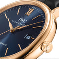 Portofino Automatic 18K 5N Gold Case 40mm - Blue on Leather Strap