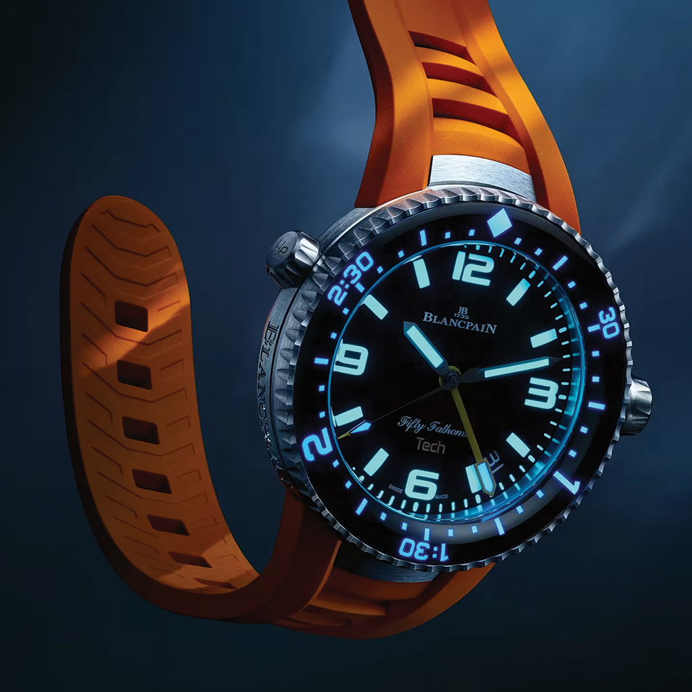 Fifty Fathoms Tech Titanium 47mm - Black on Rubber Strap