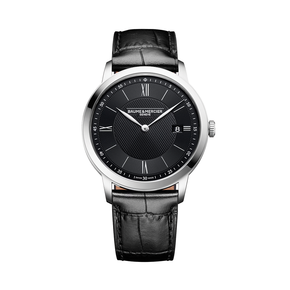 Classima 10881 Quartz 40mm - Black on Leather Strap