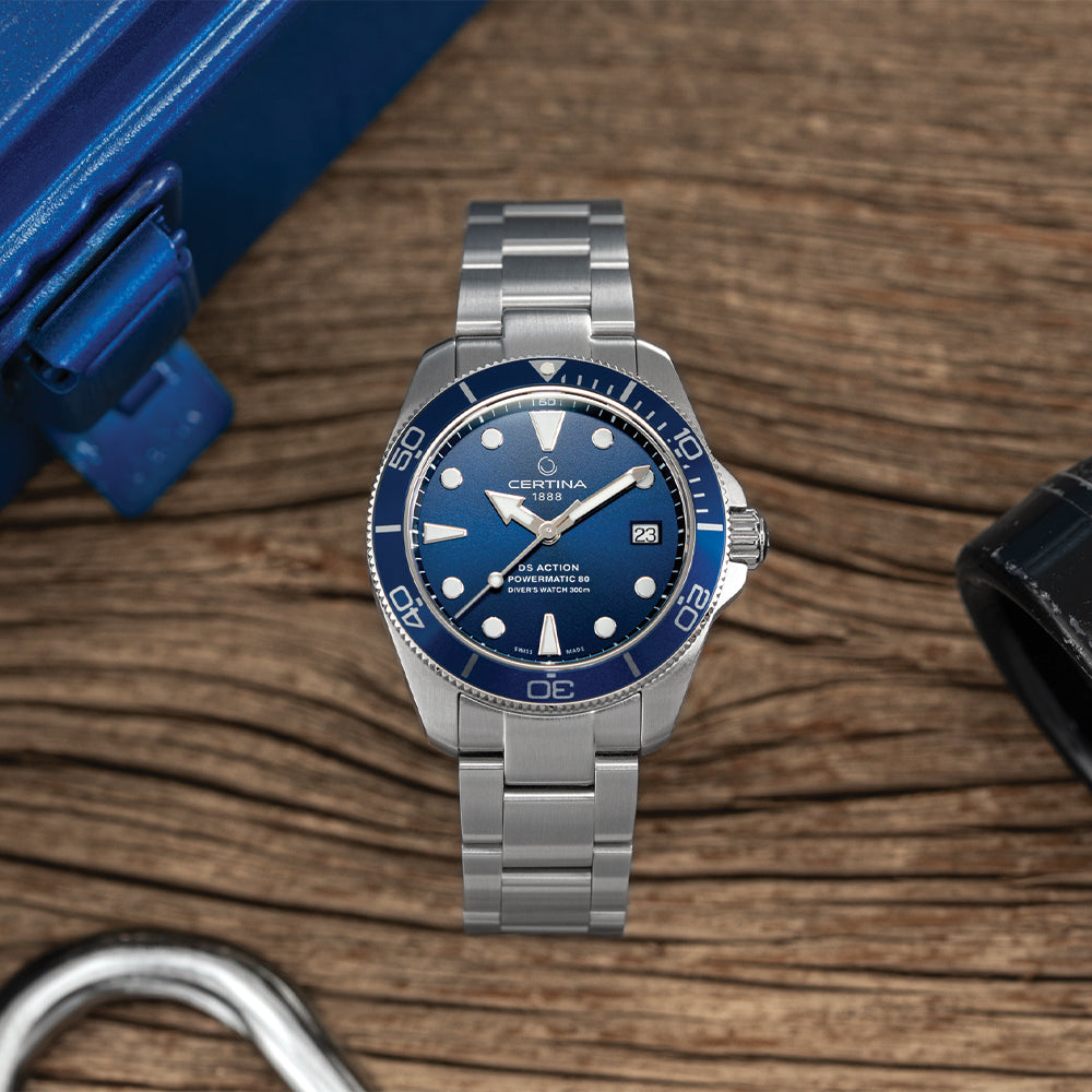DS Action Diver Powermatic 80 38mm - Blue on Bracelet