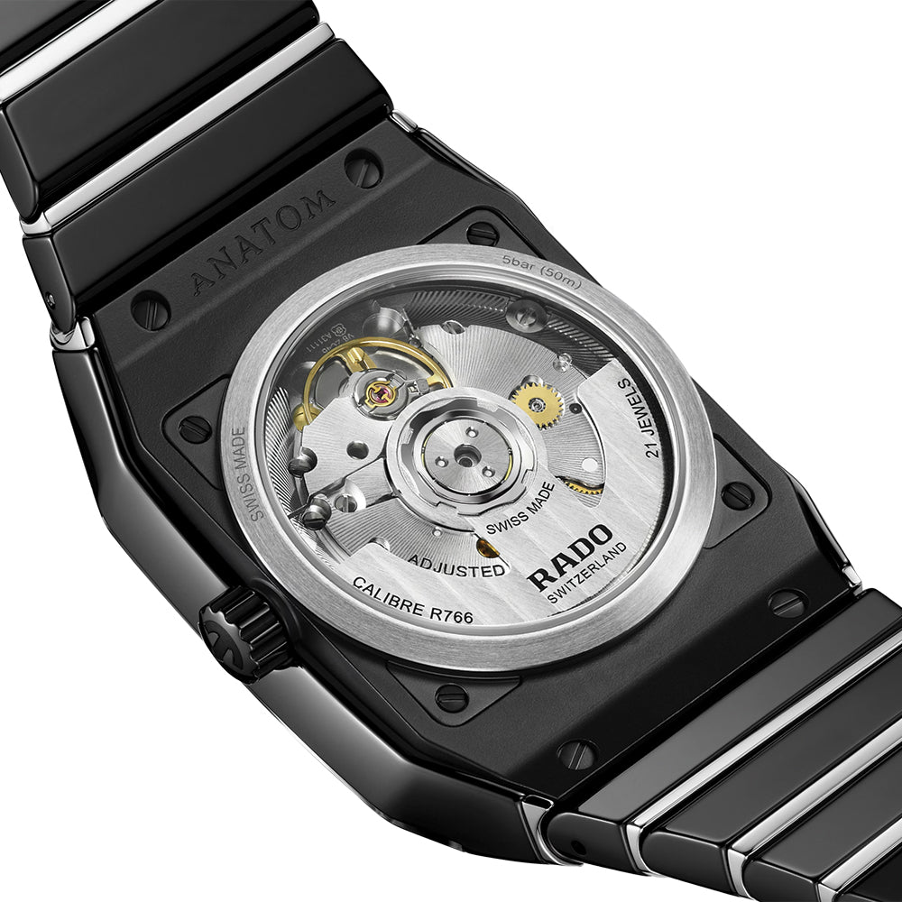 Anatom Automatic Diamonds Dial 32.5mm - Black on Bracelet with Diamonds