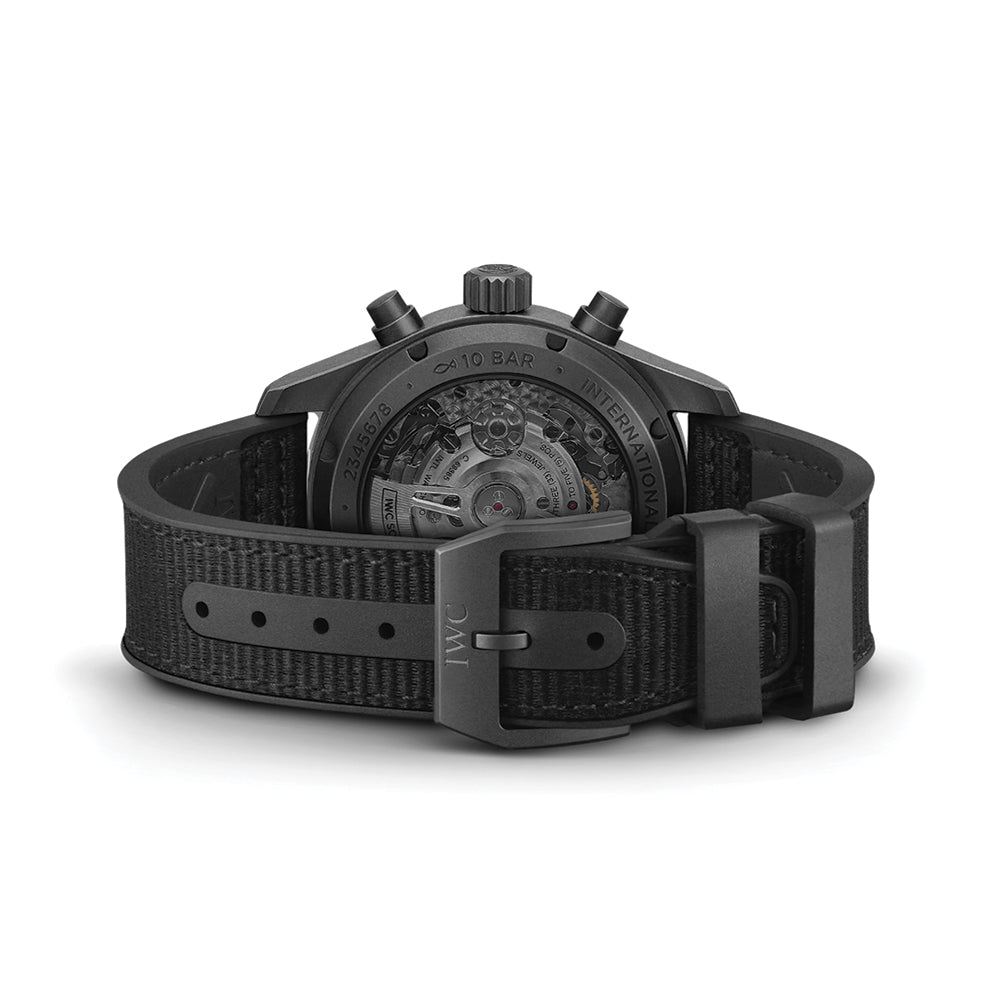 Pilot's Watch Chronograph TOP GUN Ceratanium® Case 41mm - Black on Rubber Strap