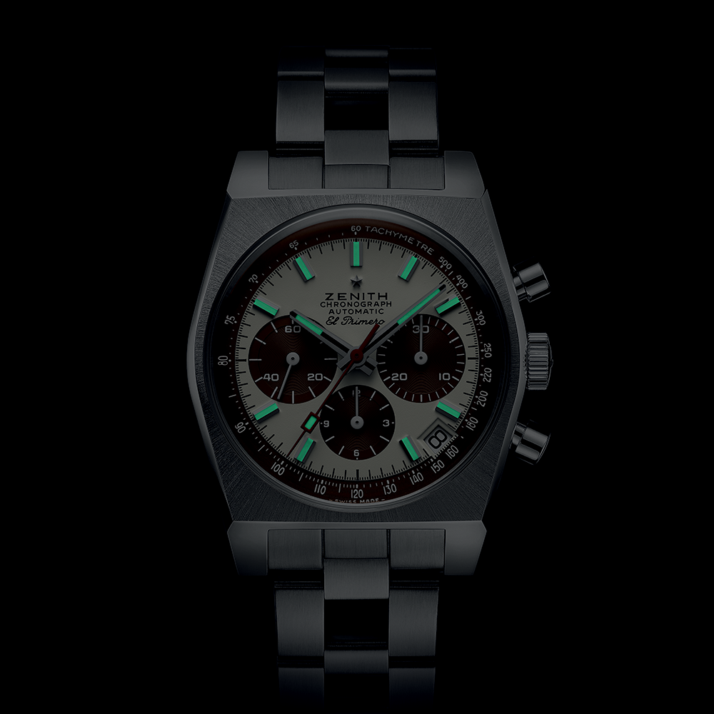 Chronomaster Revival A384 37mm - White, Brown Accents on Bracelet