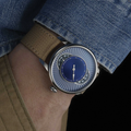Le Régulateur Esprit Flinqué Limited Edition 39mm - Blue on Leather Strap