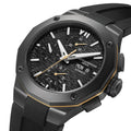 Riviera 10625 Automatic Chronograph 43mm - Black on Rubber Strap