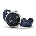 PanoMaticLunar Platinum Automatic Limited Edition 40mm - Blue on Leather Strap