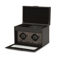 Axis Double Watch Winder With Storage - Powder Coat