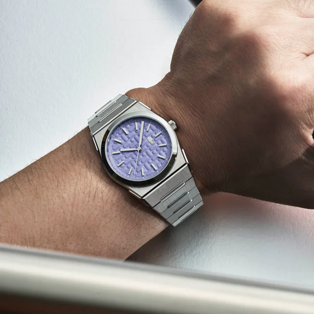 Louis Erard 2340 40mm - Mauve on Bracelet