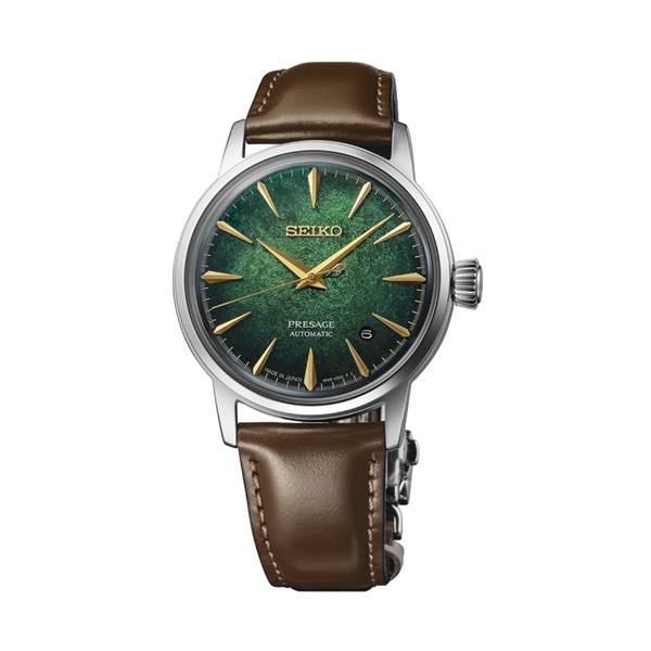 時計 SEIKO PRESAGE Cocktail Time HCB002 Presage Cocktail Time 38.5mm - Green on Leather Strap