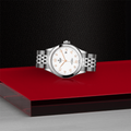 1926 28mm - White, Diamond-Set on Bracelet