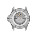 Tissot Seastar 2000 caseback with visible movement and sapphire crystal
