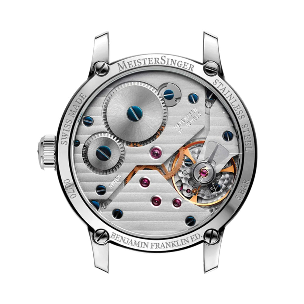 Limited Edition Benjamin Franklin 43mm - White on Leather Strap