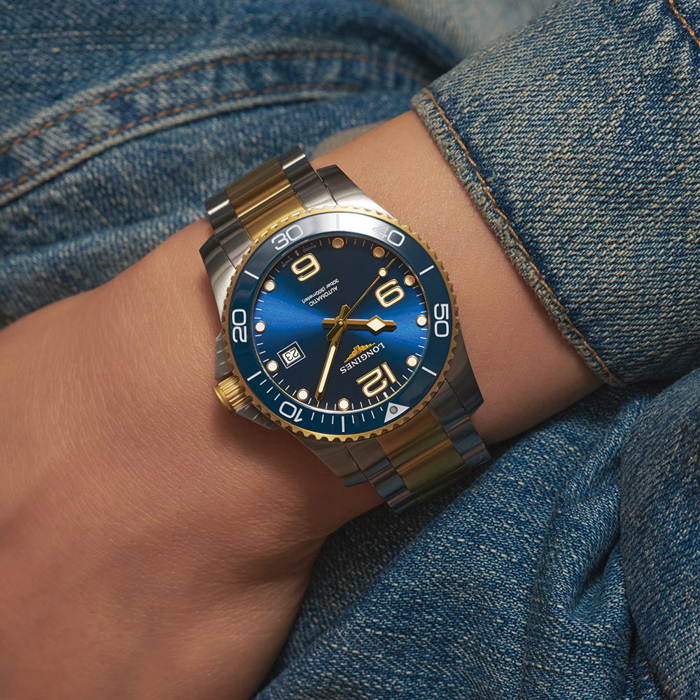 HydroConquest Two-Tone 41mm - Blue on Bracelet