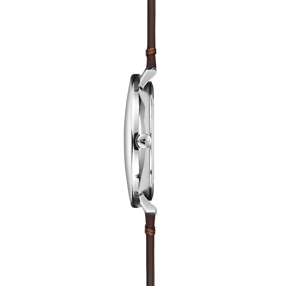 Hamburg Quartz 42mm - Graphite on Leather Strap