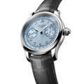 Master Chrono Monopusher Manual 41mm - Frosted Blue on Leather Strap