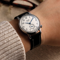 OLD SMITH 35mm - White on Leather Strap