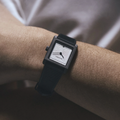 Rivanera Piccolo Guillochè 33mm - White on Rubber Strap w/ Additional Strap