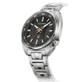 Accutron Elevation 39mm Black on Bracelet watch with black dial and orange second hand