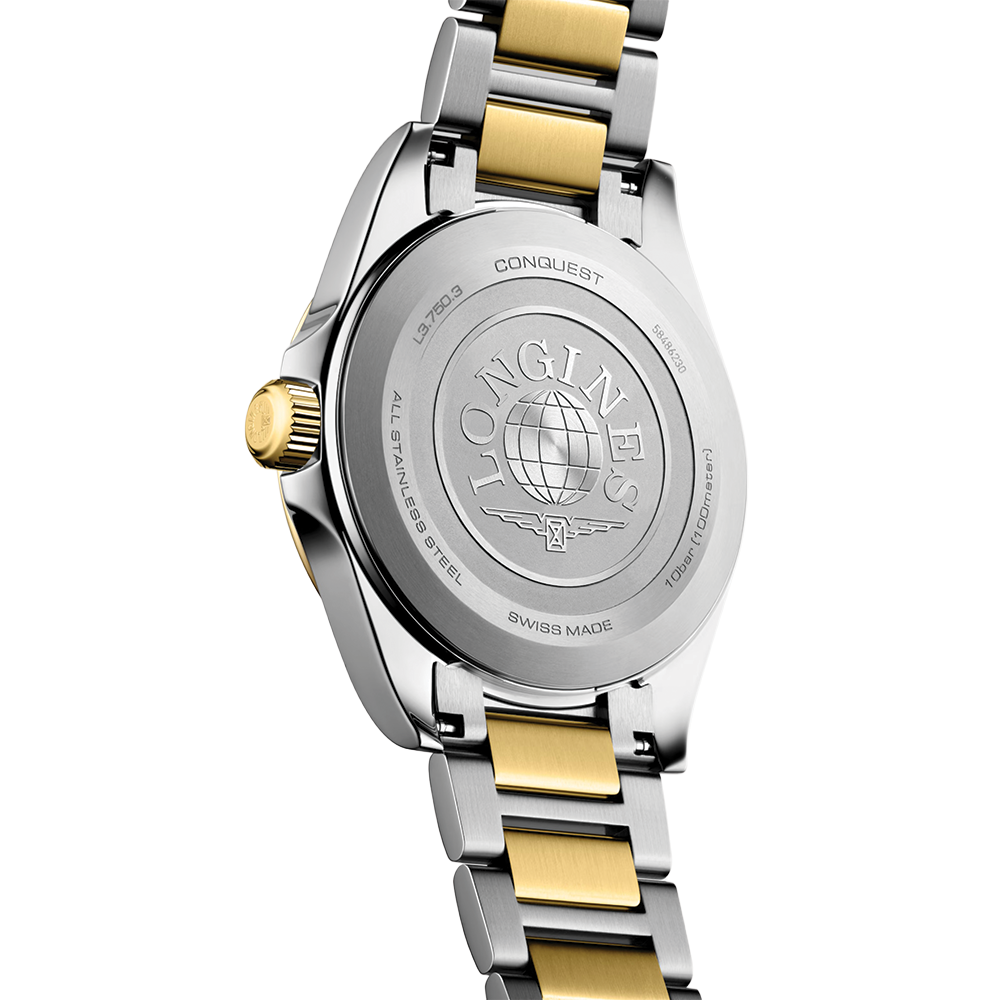 Conquest Quartz Two-Tone 38mm - Black on Bracelet
