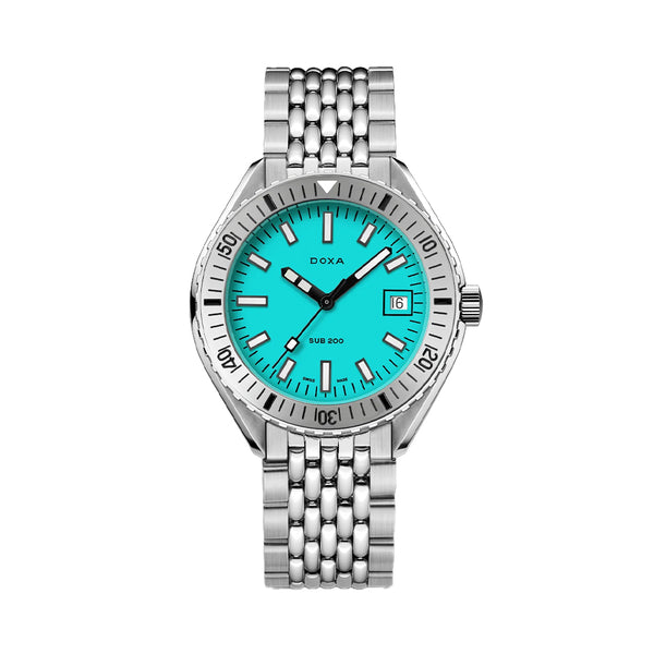 SUB 200 Aquamarine 42mm - Aquamarine on Bracelet | Teddy Baldassarre