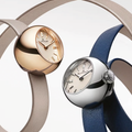 Ladybird Lady B Steel 19mm - Opaline on Blue Leather Strap