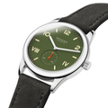 Club Campus Steel Back 38.5mm - Olive on Leather Strap