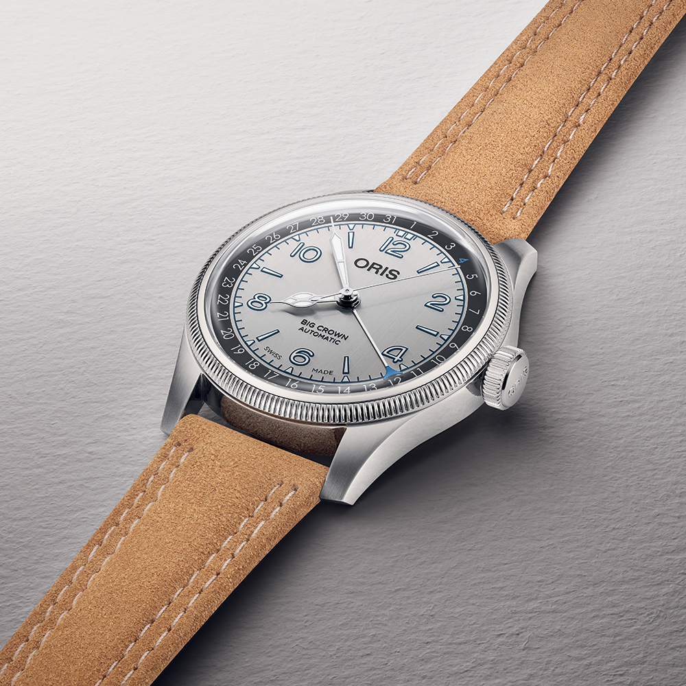 Big Crown Pointer Date Lou Gehrig Limited Edition 40mm - Silver on Leather Strap w/ Additional Fabric Strap