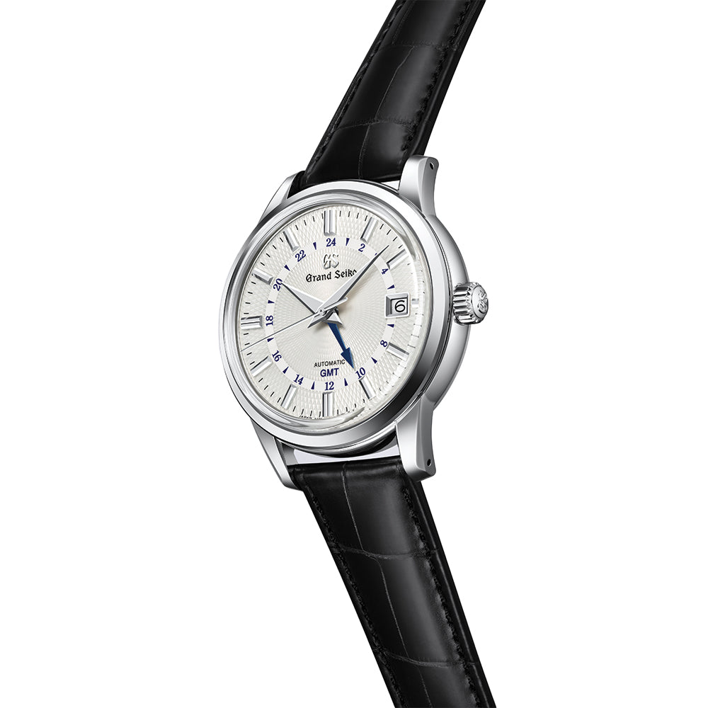 SBGM255 Elegance Automatic Mechanical GMT 39.5mm - White on Leather Strap