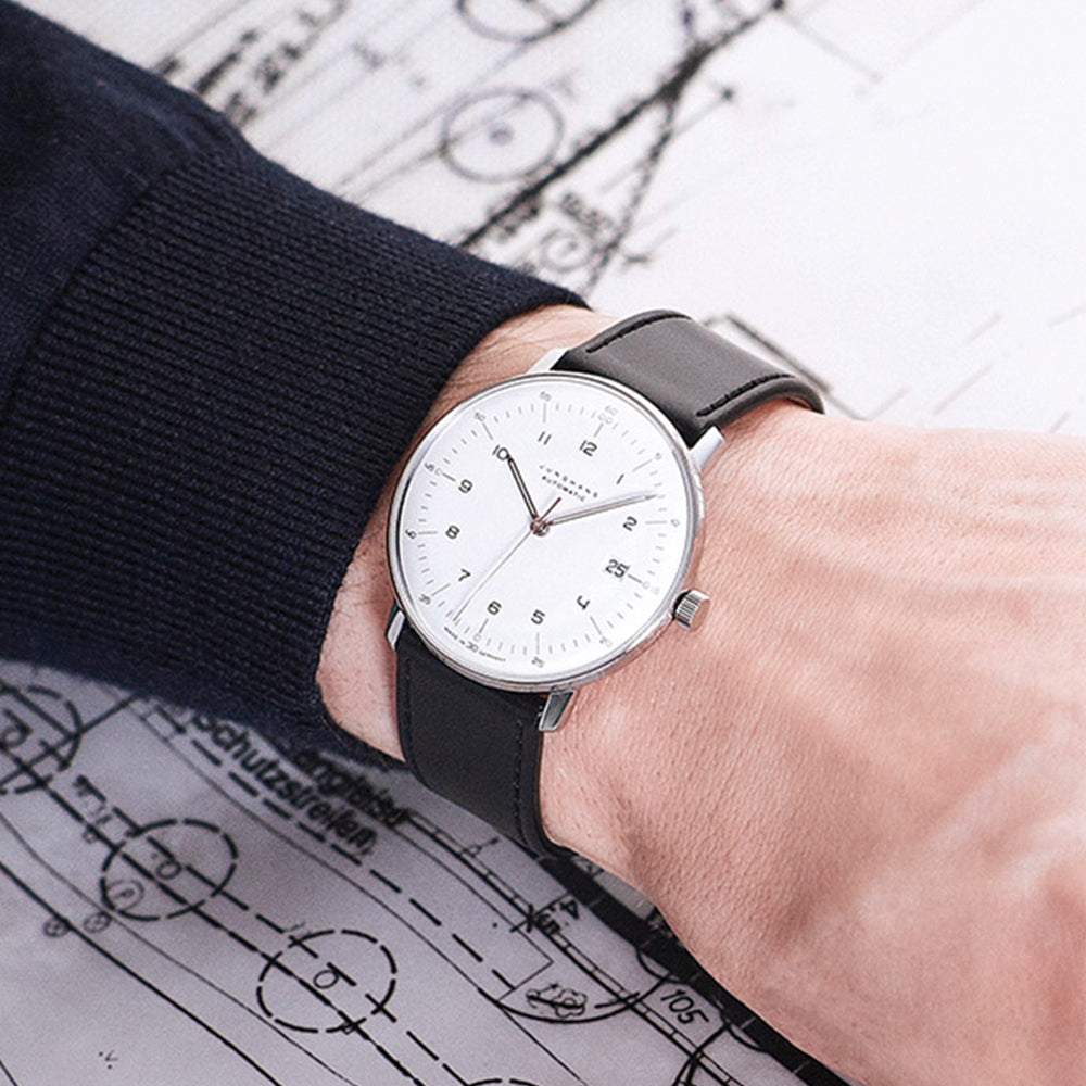 (正規店購入・保証書有)JUNGHANS  Max Bill Automatic Max Bill Automatic w/ Numerals and Sapphire Crystal 38mm - Silver