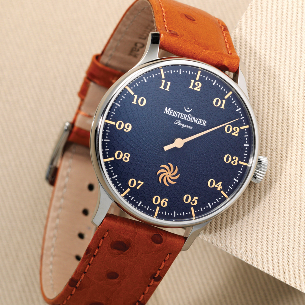 Pangaea 40mm - Blue on Leather Strap