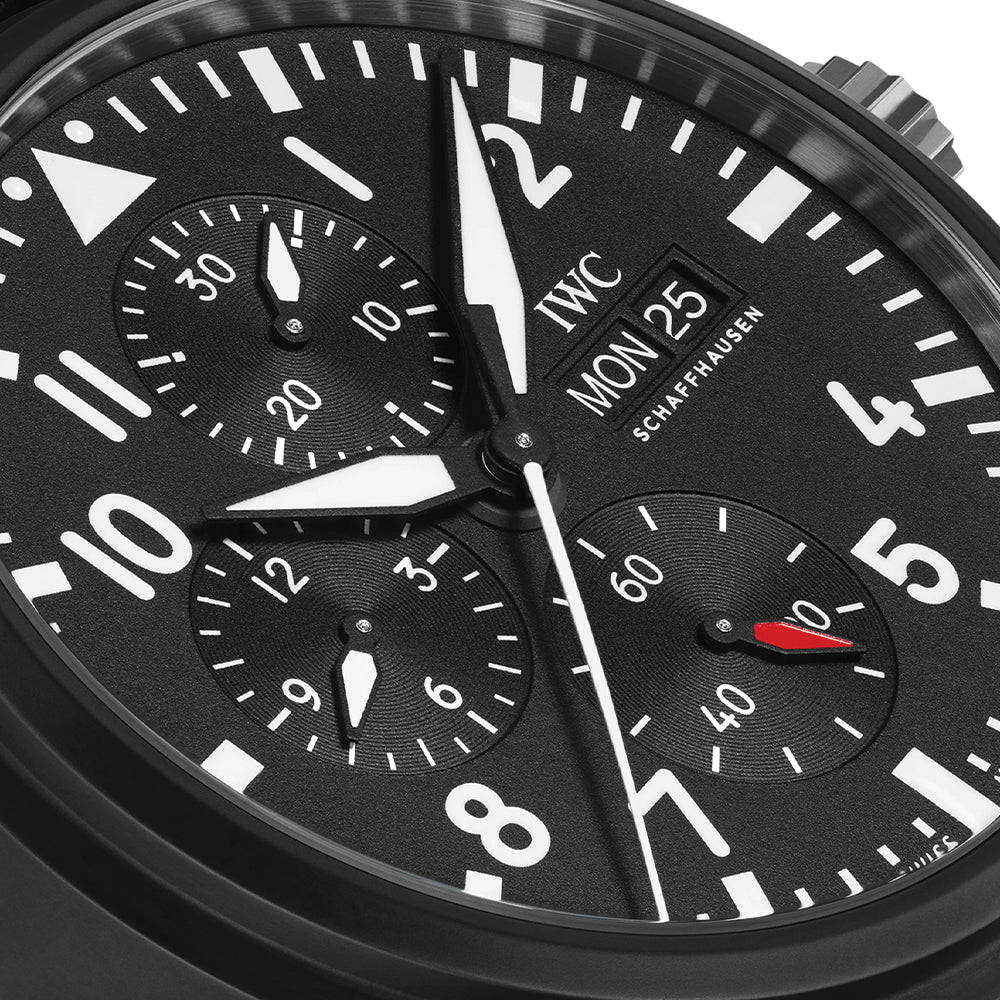 Pilot's Watch Chronograph TOP GUN Ceramic Case 44.5mm - Black on Textile Strap