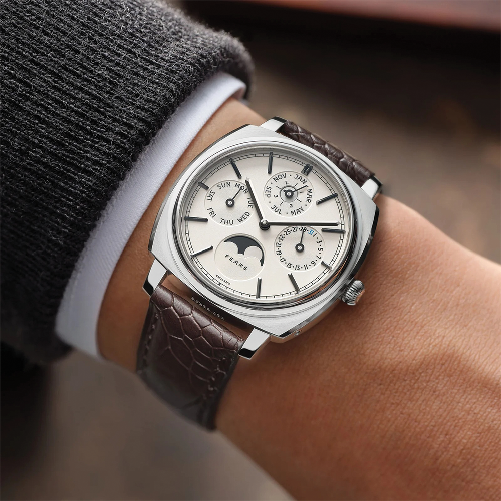 Brunswick Perpetual Calendar Limited Edition 39mm - White on Leather Strap