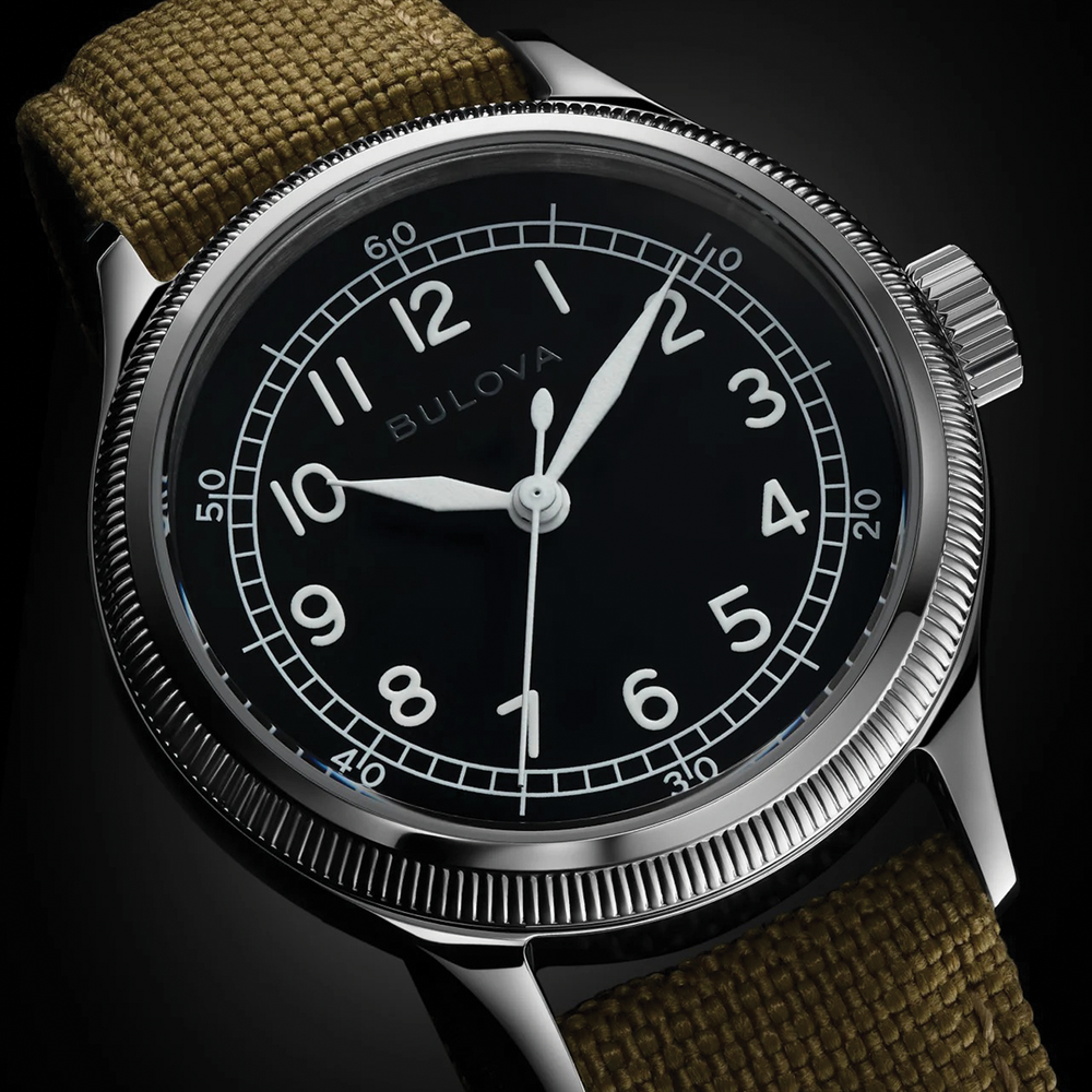 A-11 Jimmy 37mm - Black on Fabric Strap