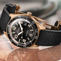 SeaQ Red Gold 39.5mm - Galvanized Black on Strap