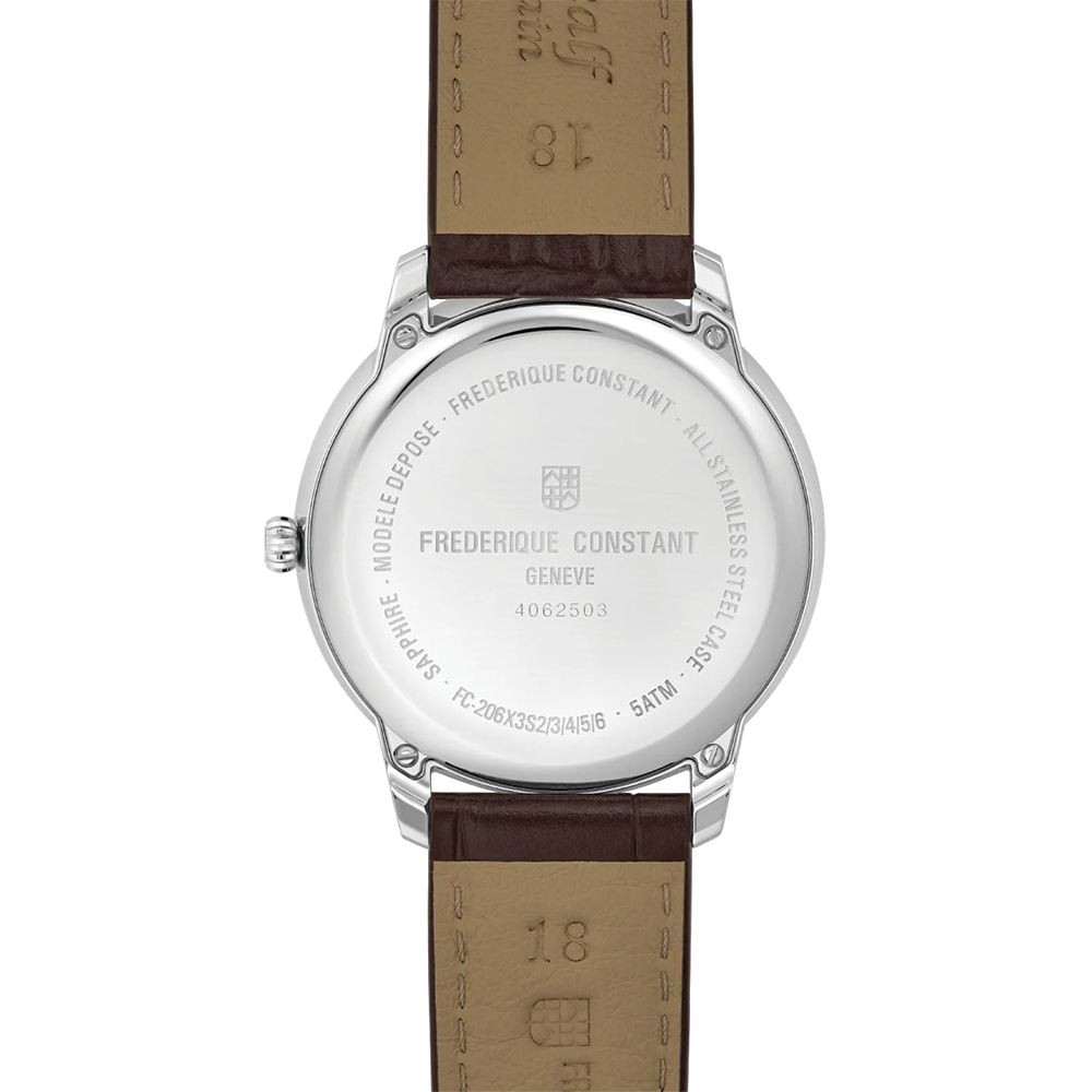 Classics Moneta Moonphase 37mm - Silver on Leather Strap