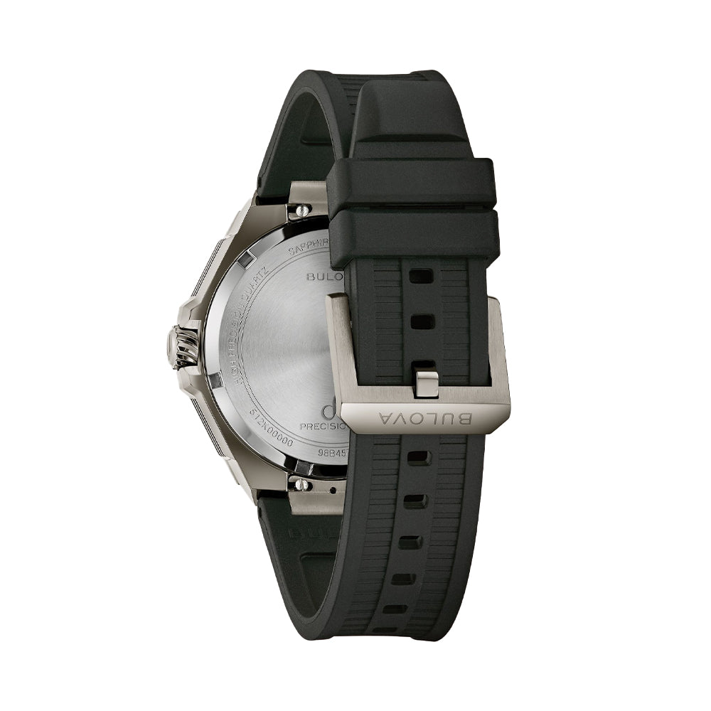 Series X High Precision Quartz Grey Ion Plated 42mm - White on Rubber Strap