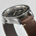 Khaki Aviation Pilot Pioneer 38mm - Black on Leather Strap