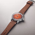 Big Crown Cervo Volante 40mm - Orange on Leather Strap