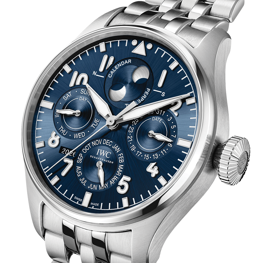 Big Pilot's Watch Perpetual Calendar ProSet Le Petit Prince 42mm - Blue on Bracelet w/ Additional Rubber Strap