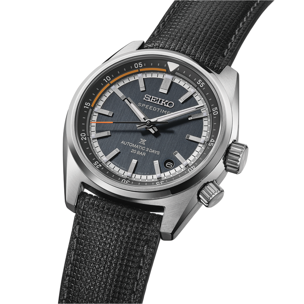 HBC004 Prospex Speedtimer 39.5mm - Grey on Leather Strap