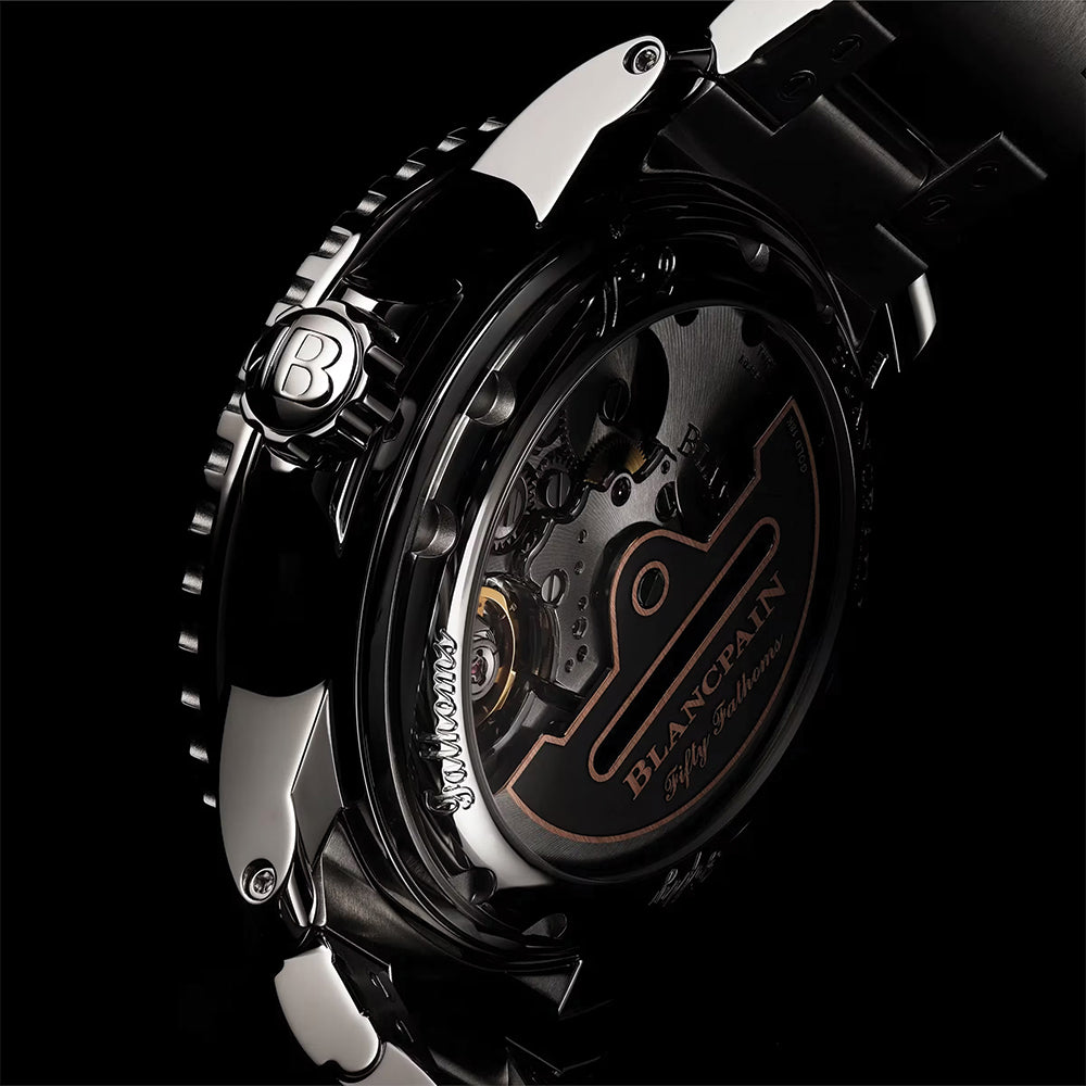 Fifty Fathoms Automatique Steel 42.3mm - Black on Sail-Canvas Strap