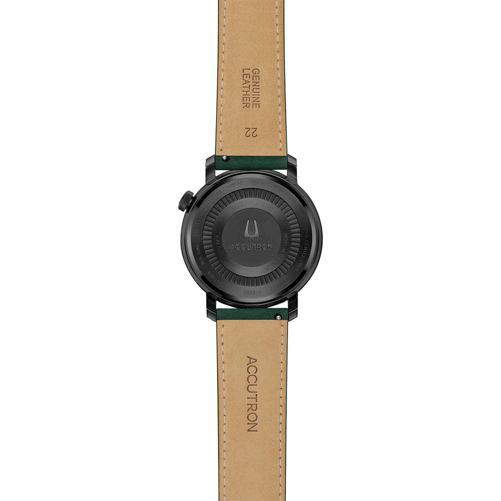 Spaceview Evolution 43.5mm - Green on Leather Strap