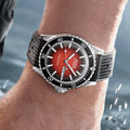 Ocean Star Tribute 40.5mm - Red on Rubber Strap