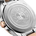 Conquest Quartz Pink PVD Two-Tone 34mm - White on Bracelet