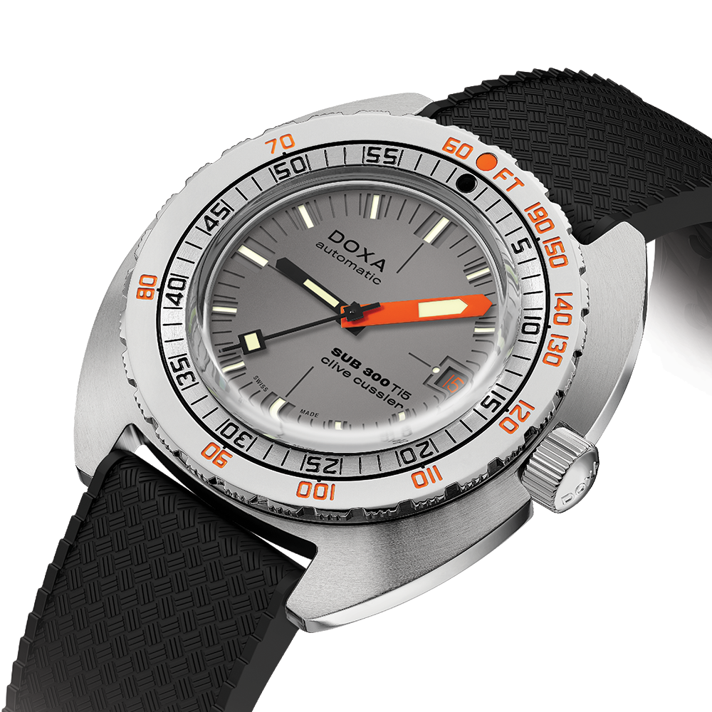 SUB 300 Ti5 Clive Cussler Limited Edition 42.5mm - Silver on Rubber Strap