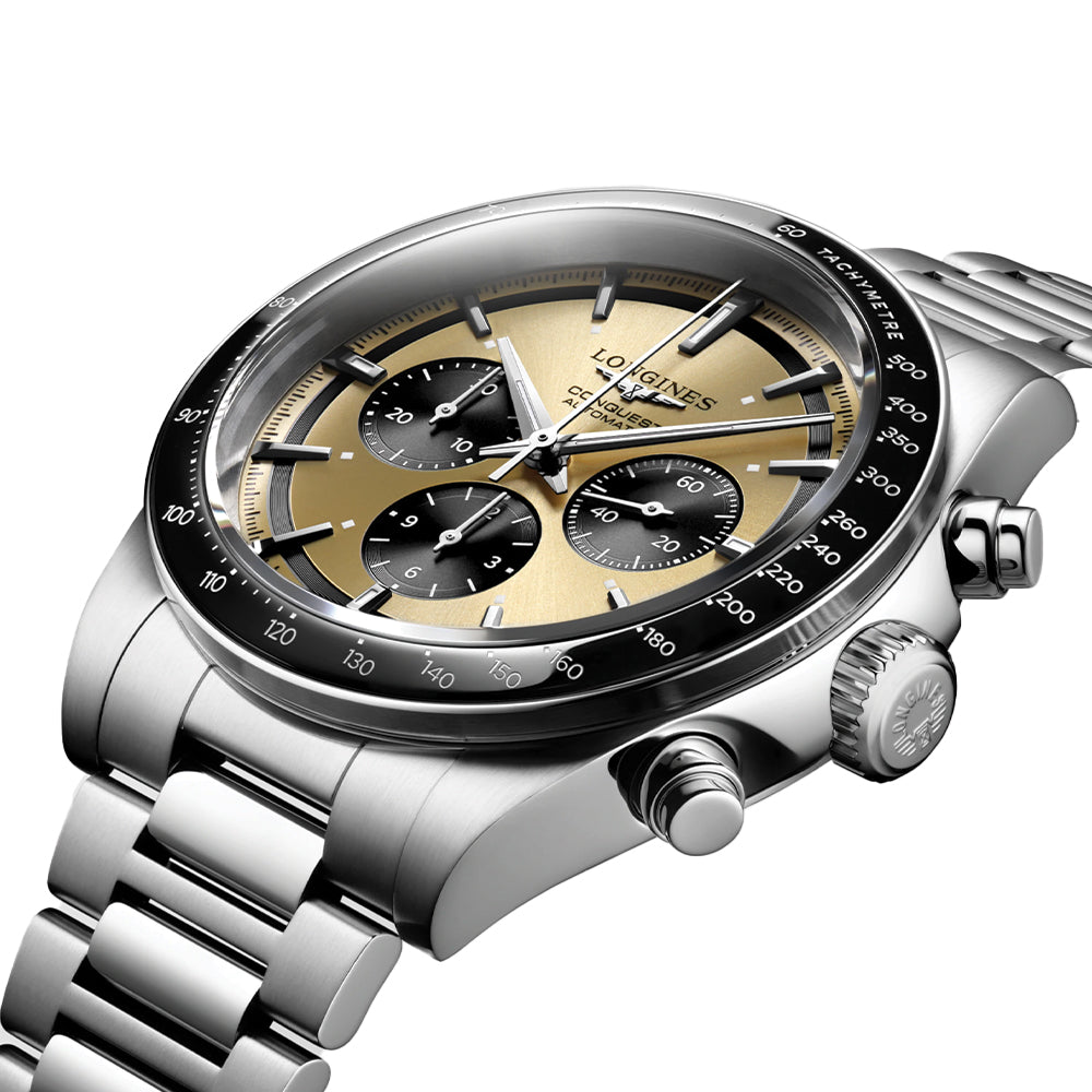 Conquest Automatic Chronograph 42mm - Brown on Bracelet
